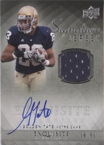 2010 Upper Deck Exquisite Collection Golden Tate #ESJ-GT