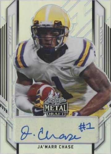 2021 Leaf Metal Draft Ja'Marr Chase #PA-JMC