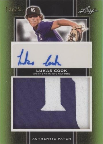 2019 Leaf Perfect Game National Showcase - Lukas Cook #PA-LC1