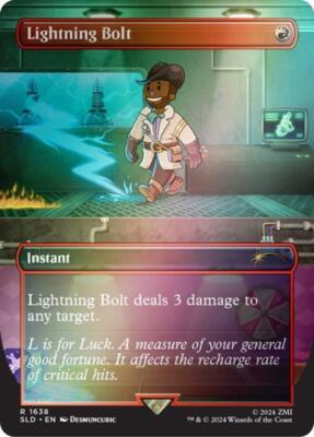 MTG English Lightning Bolt (1638) (Rainbow Foil) NM Foil Secret Lair
