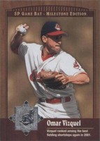 2001 SP Game Bat Edition Milestone - Omar Vizquel #14
