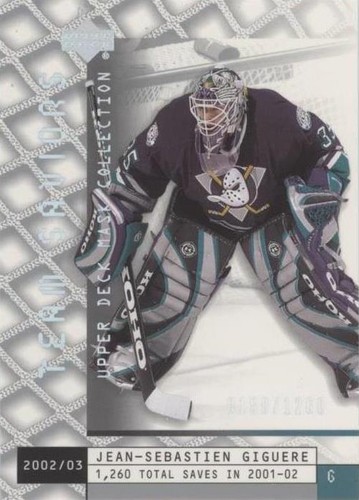 2002-03 Upper Deck Mask Collection - Jean-Sebastien Giguere #98