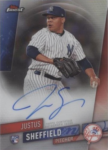 2019 Topps Finest - Justus Sheffield #FA-JSH