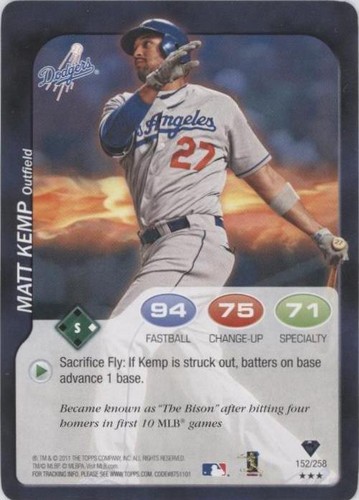 2011 Topps Attax - Matt Kemp #152