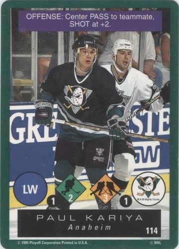 1995-96 Playoff One on One Challenge - Paul Kariya #114