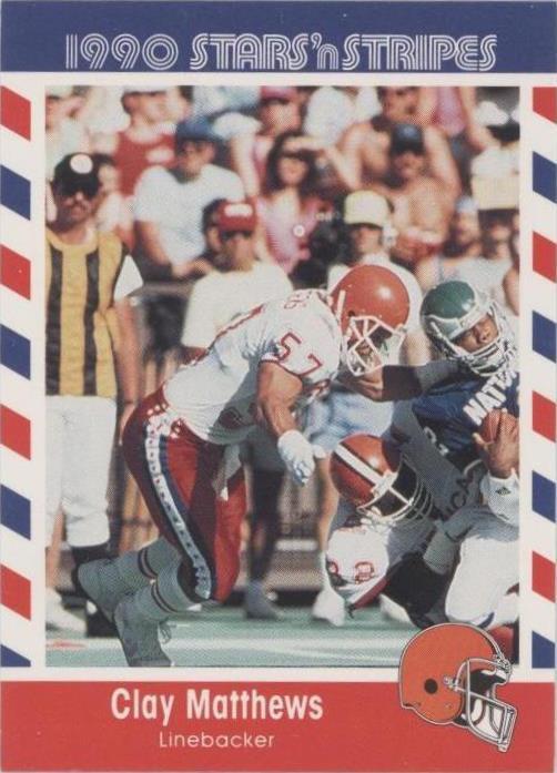 Fleer Stars 'n Stripes Clay Matthews #18 1990