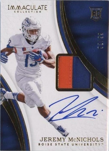 2017 Panini Immaculate Collection Collegiate Jeremy McNichols #139
