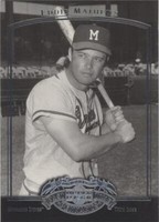 2005 Upper Deck Past Time Pennants - Eddie Mathews #24