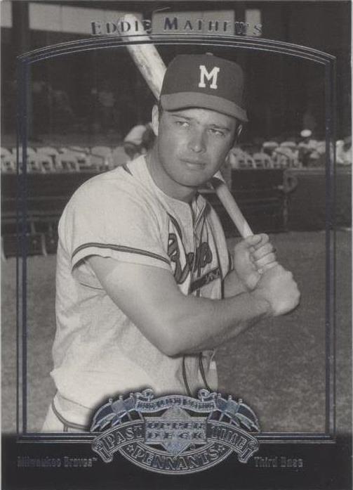 2005 Upper Deck Past Time Pennants - Eddie Mathews #24