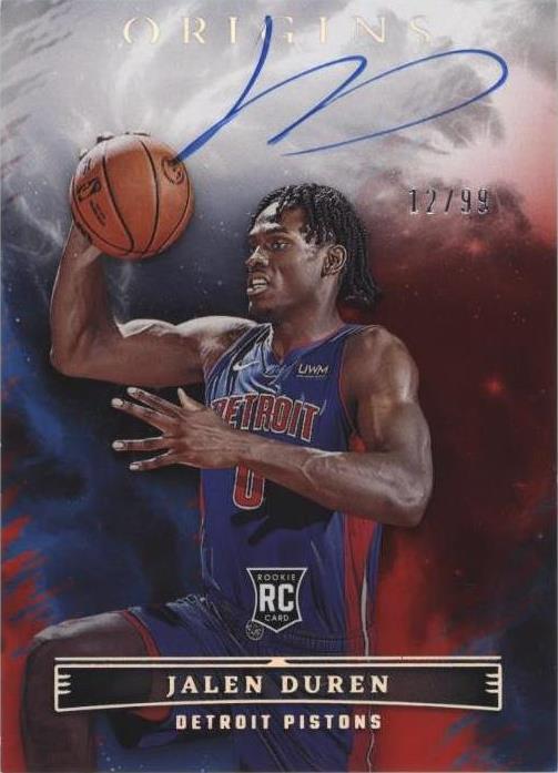 2022-23 Panini Origins - Rookie Autographs Red #RA-JDR Jalen Duren /99 (AU, RC)