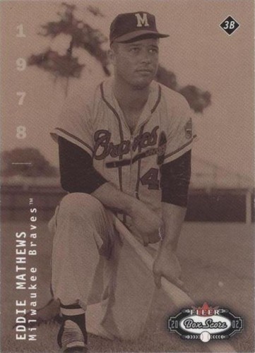 2002 Fleer Box Score - Eddie Mathews #286