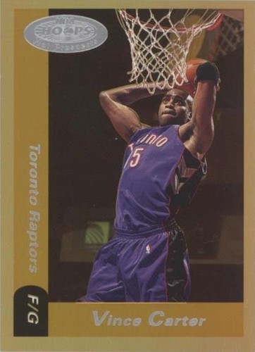 2000-01 NBA Hoops Hot Prospects Determined Vince Carter #1D