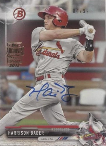 2018 Topps Archives Signature Series Active Player Edition Buybacks - Harrison Bader #17B-BP143