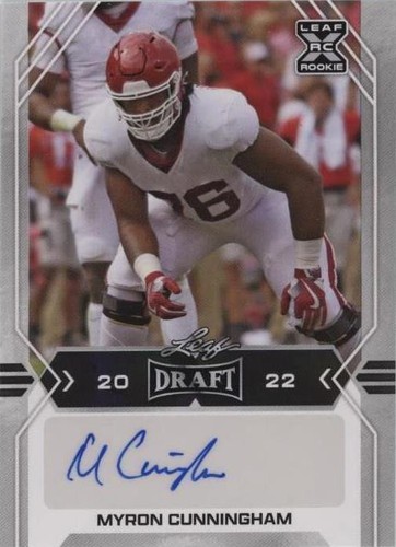 2022 Leaf Draft Myron Cunningham #BA-MC2