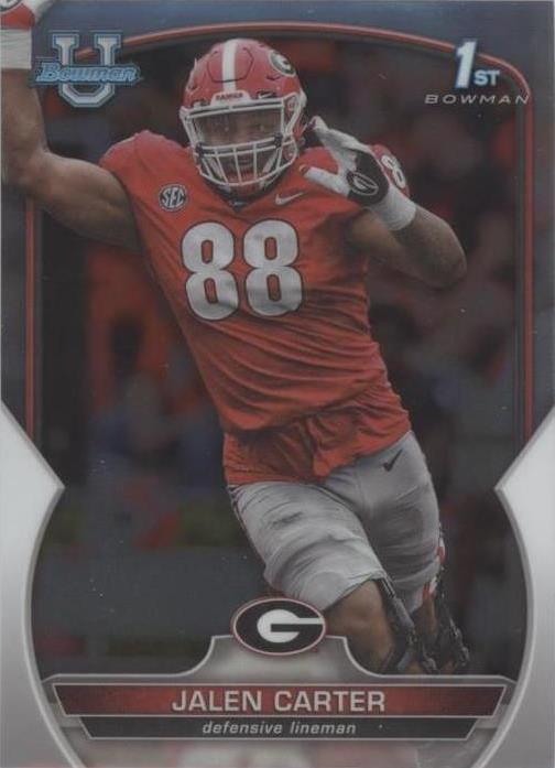 2022 Bowman University Chrome Jalen Carter #37