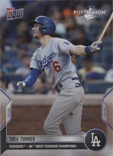 2022 Topps Now Postseason Trea Turner Orange Auto Autograph