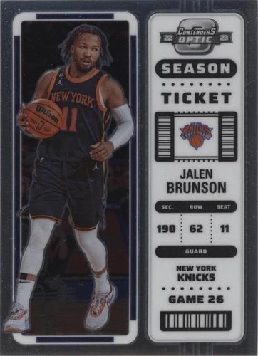 Panini Contenders optic サイブル 25枚限定直筆サイン 2022-23 Panini Contenders Optic Jalen Brunson Season Ticket