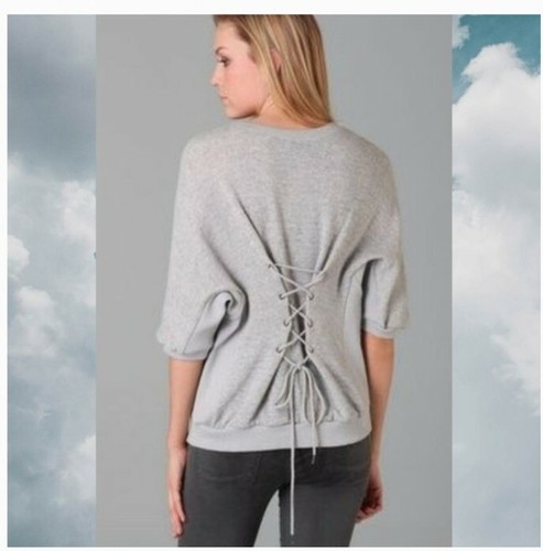Lace back sweatshirt sales