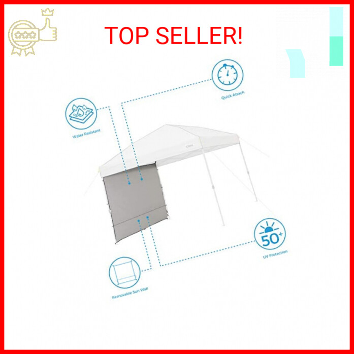 CORE Removable Sun Wall for Straight Leg Canopy Gazebo, Accessory Only, 10 ft x
