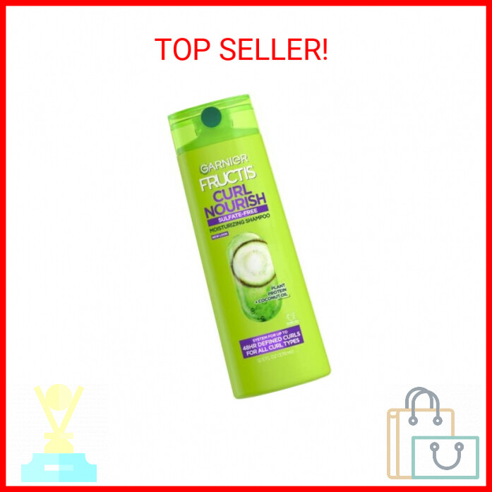 Garnier Fructis Curl Nourish Sulfate Free Moisturizing Shampoo, 12.5 Fl Oz, 1 Co