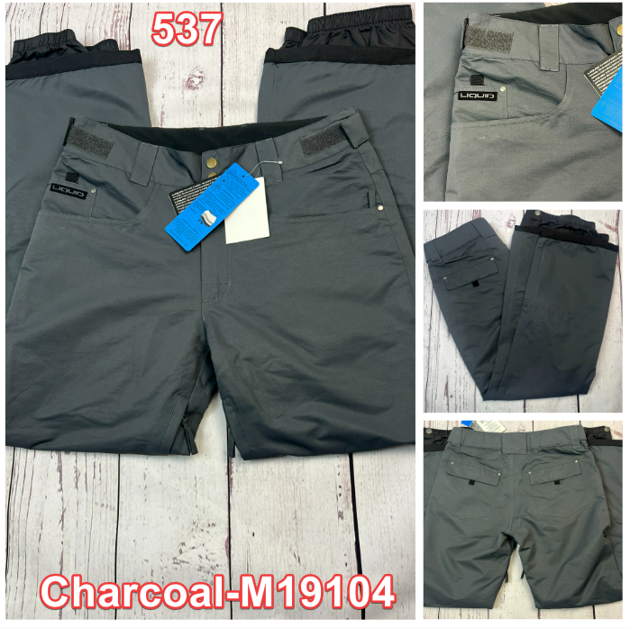 liquid Men's Ski Pants Men Snow Pants Winter Insulated Pants Charcoal S/P