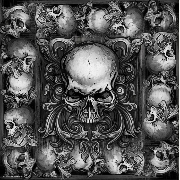 Skulls Skulls and Repetitive Skulls Design 21" x 21" Bandana