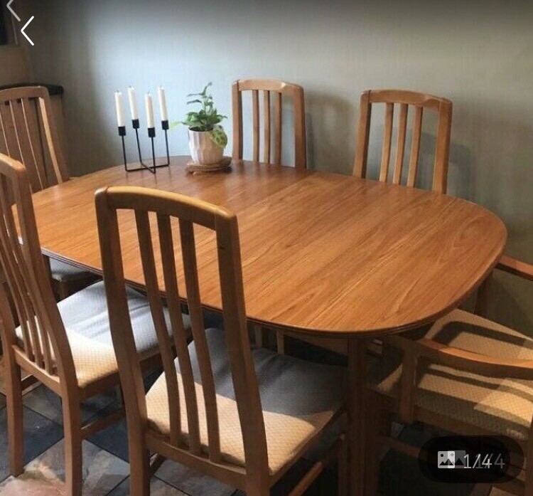 EXTENDABLE DINING ROOM TABLE 6 CHAIRS | in Shawlands, Glasgow | Gumtree