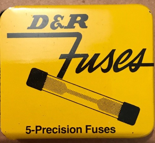 D & R FUSES  MINI-( 5-PER PK) IN METAL STORAGE CONTAINER #T520- 2 1/2 AMP