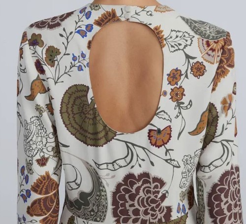 Pre-owned Lafayette 148 $1498  York Women Ivory Bohemia A-line Midi Dress Size 12 In White