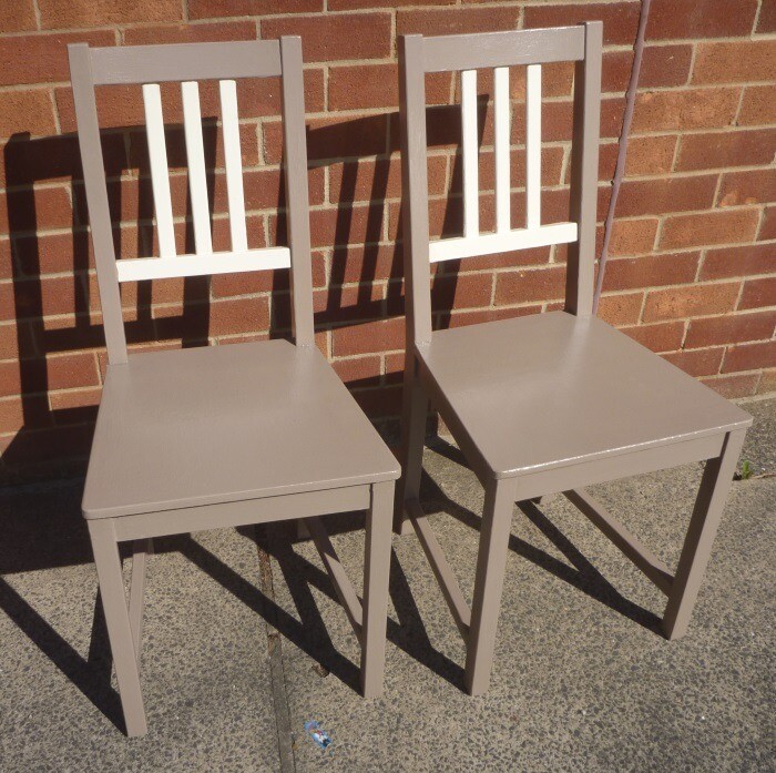 x2 Hand Painted Wooden Dining / Kitchen Chairs in Whitley Bay, Tyne