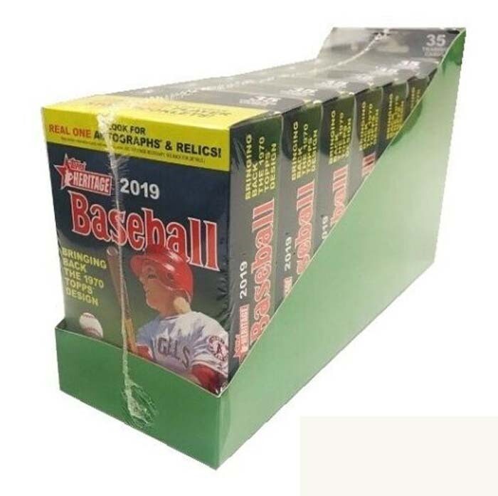 2019 Topps Heritage Baseball  Factory Sealed 8 Box Hanger Case Autos Jerseys