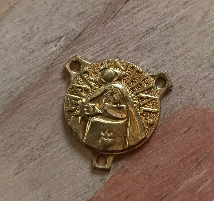 MÃ©Daille Religieuse Metal DorÃ© Vierge Marienthal Alsace 