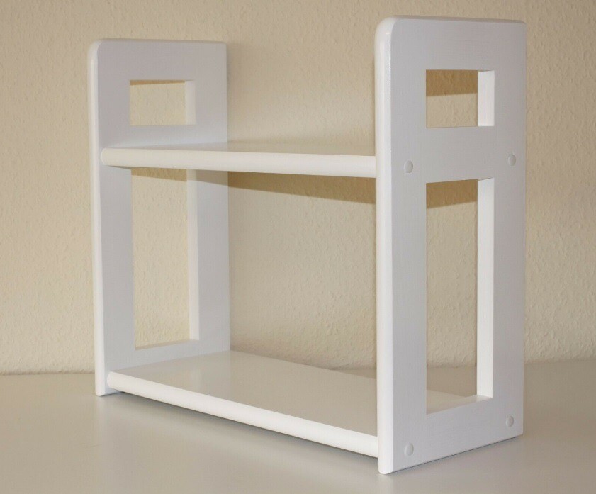 BRAND NEW WHITE SOLID PINE WOOD WALL HANGING SHELF UNIT L 80 cm in