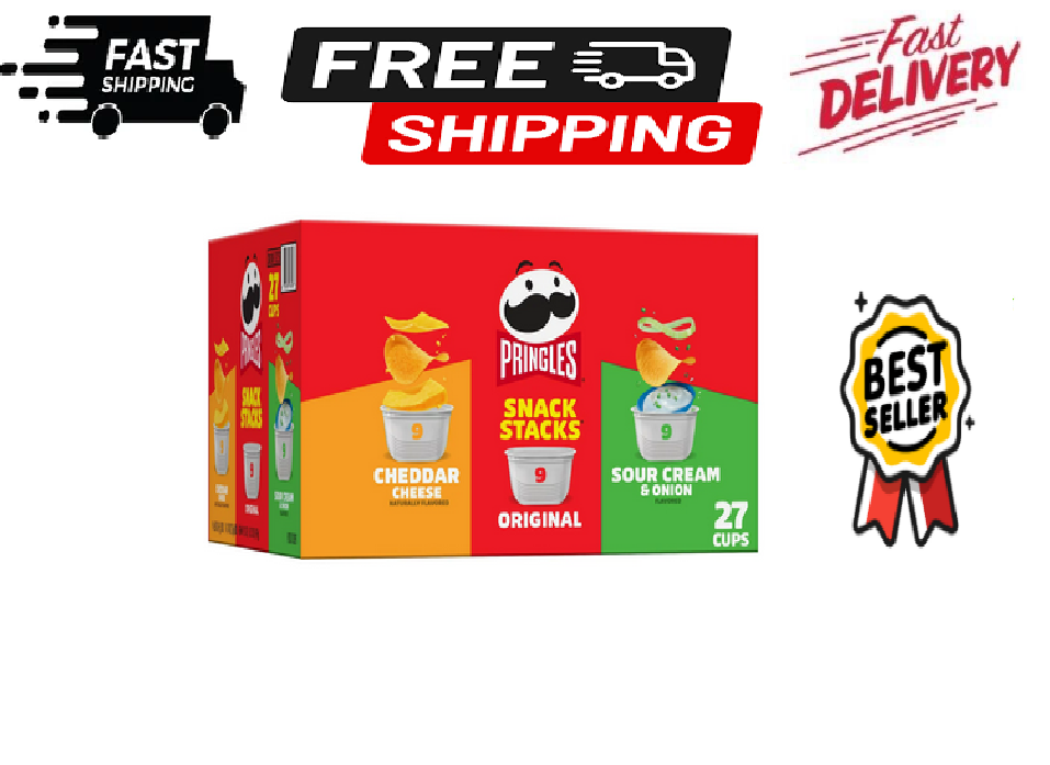 NEW Pringles Snack Stacks Variety Pack Potato Crisps Chips, 