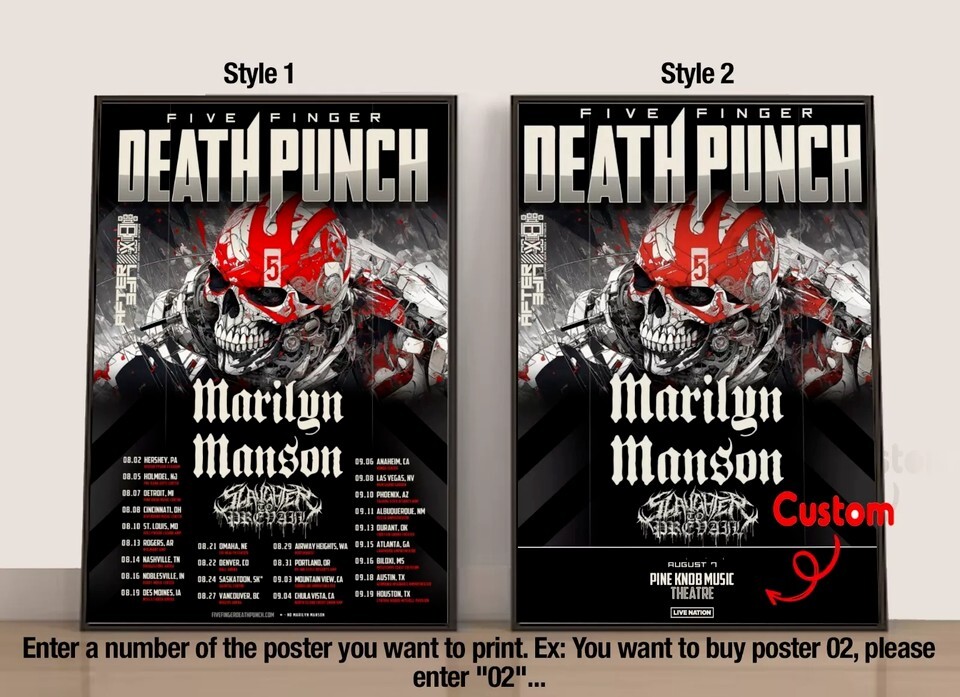 Five Finger Death Punch Summer 2024 Us Tour with Marilyn