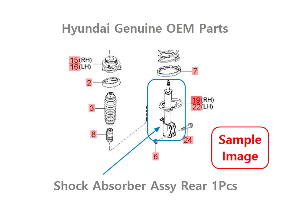 OEM 55310-2W300 Shock Absorber Assy Rear 1Pcs NIB for