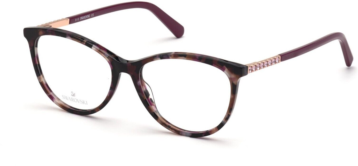 Swarovski SK 5396 55B Purple Havana Plastic Cat Eye Swarovski SK 5396 55B Purple Havana Plastic Cat Eye