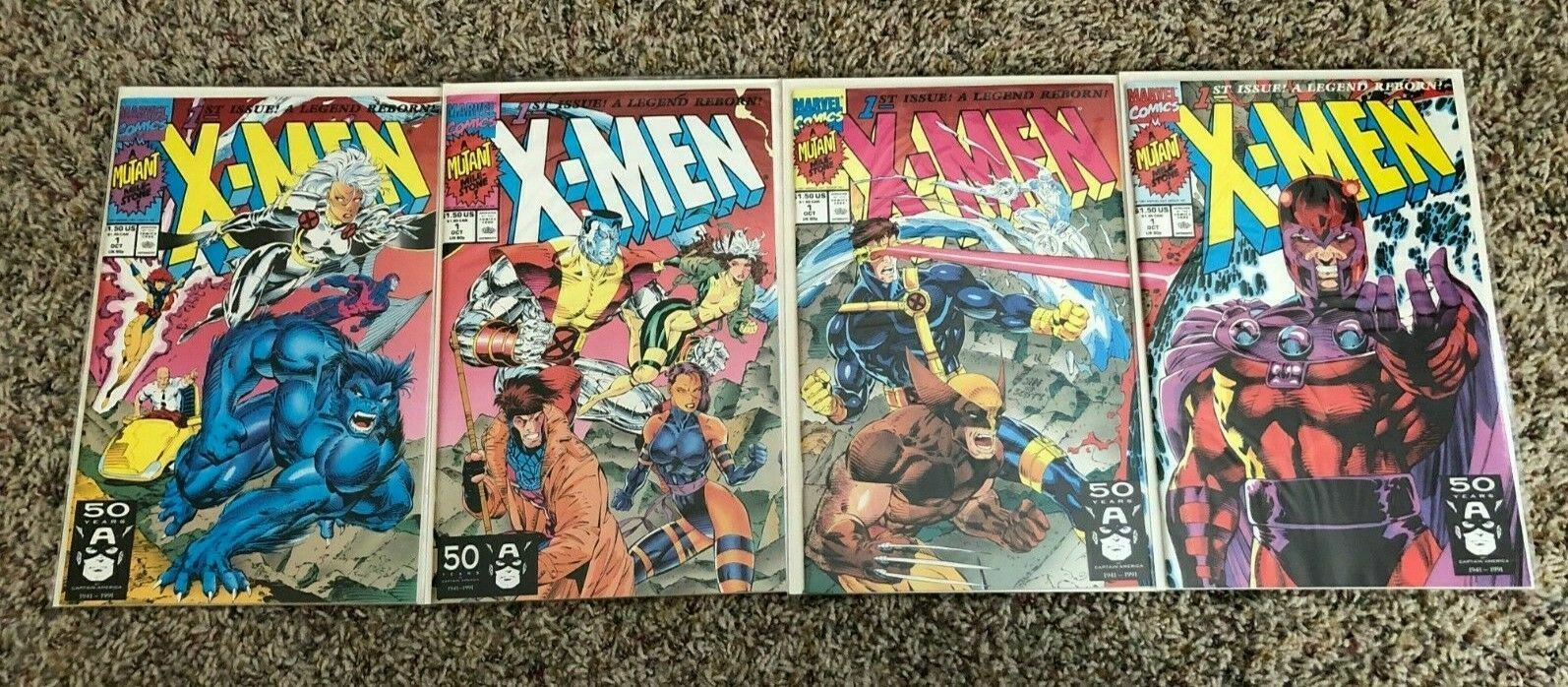 X-Men #1 1st Issue Cover 4 Alt Variants + Issue #2 1991