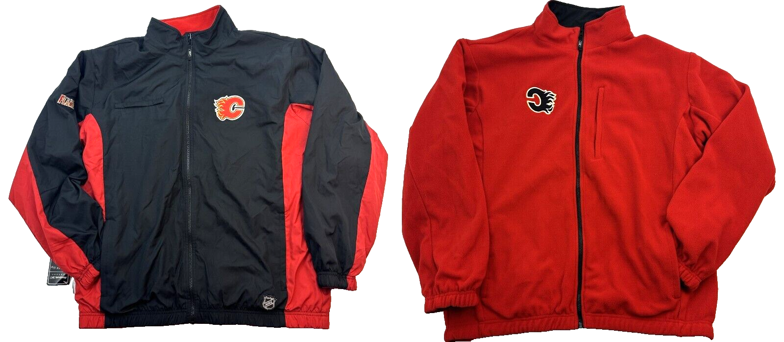 Reebok Hockey Calgary Flames Двусторонняя куртка мужская большого размера NHL Center Ice
