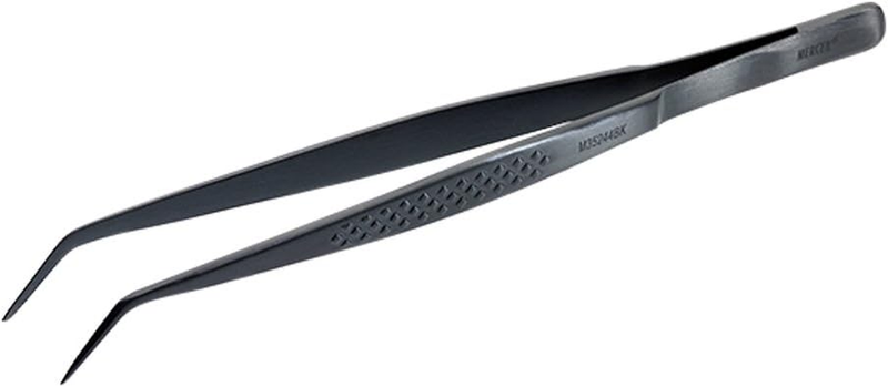 M35244BK Fine Tip Curved Precision plus Chef Plating Tong, 6-1/8 Inch, Black