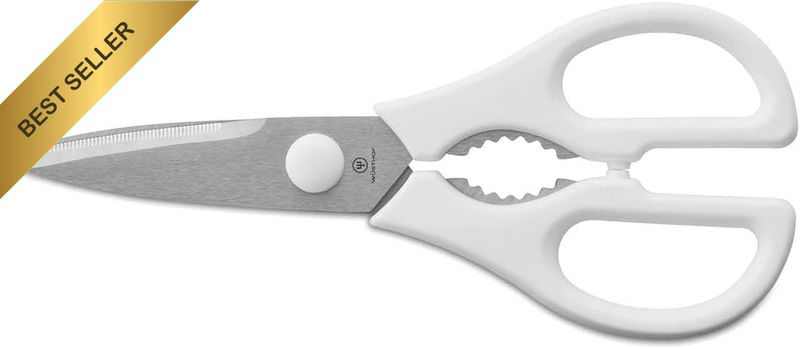 WU Clas White Kitchen Shears Stainless Steel Multipurpose Cooking Scissors