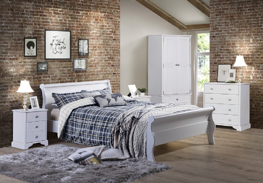 Castlebay Fully Assembled Wardrobes Chest Drawers Bedside Table