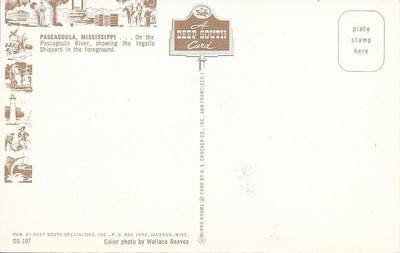 Pascagoula MS Ingalls Shipyard Postcard,#ds119