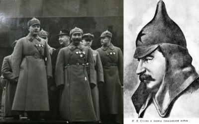 Budenovka WWI/II Replica Russian Peak Hat with Red Star/Size L