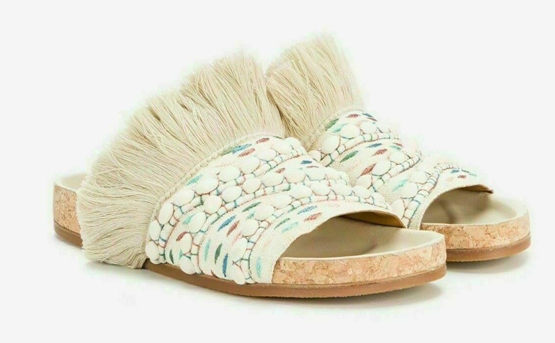 Pre-owned Chloé Chloe Nolan Slide Flats Sandals Iconic Shoes Mules Sandal 36 In Multicolor