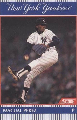 1990 Score NatWest Banks New York Yankees - Pascual Perez #11