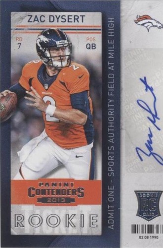 2013 Panini Contenders Zac Dysert #191