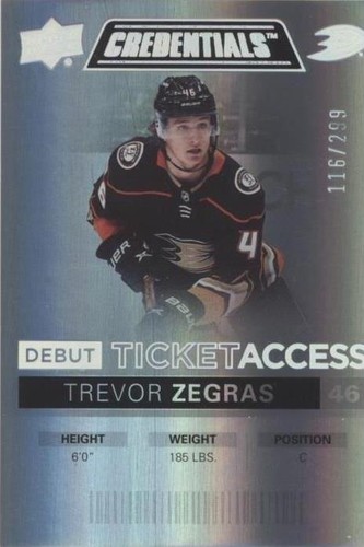2021-22 Upper Deck Credentials - Trevor Zegras #147