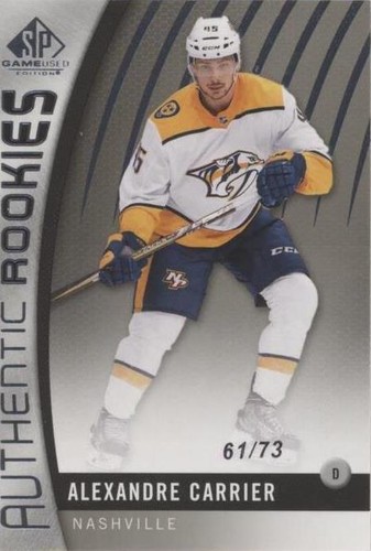2017-18 SP Game Used - Alexandre Carrier #124