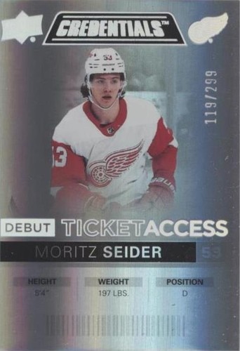 2021-22 Upper Deck Credentials - Moritz Seider #148